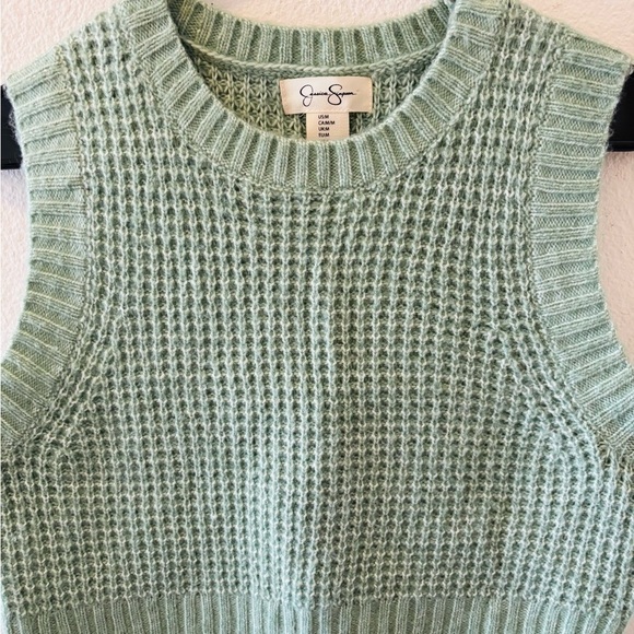 Jessica Simpson Green V-Neck Sweater - Picture 3 of 4